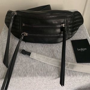 NWT Botkier Black Moto Belt Bag